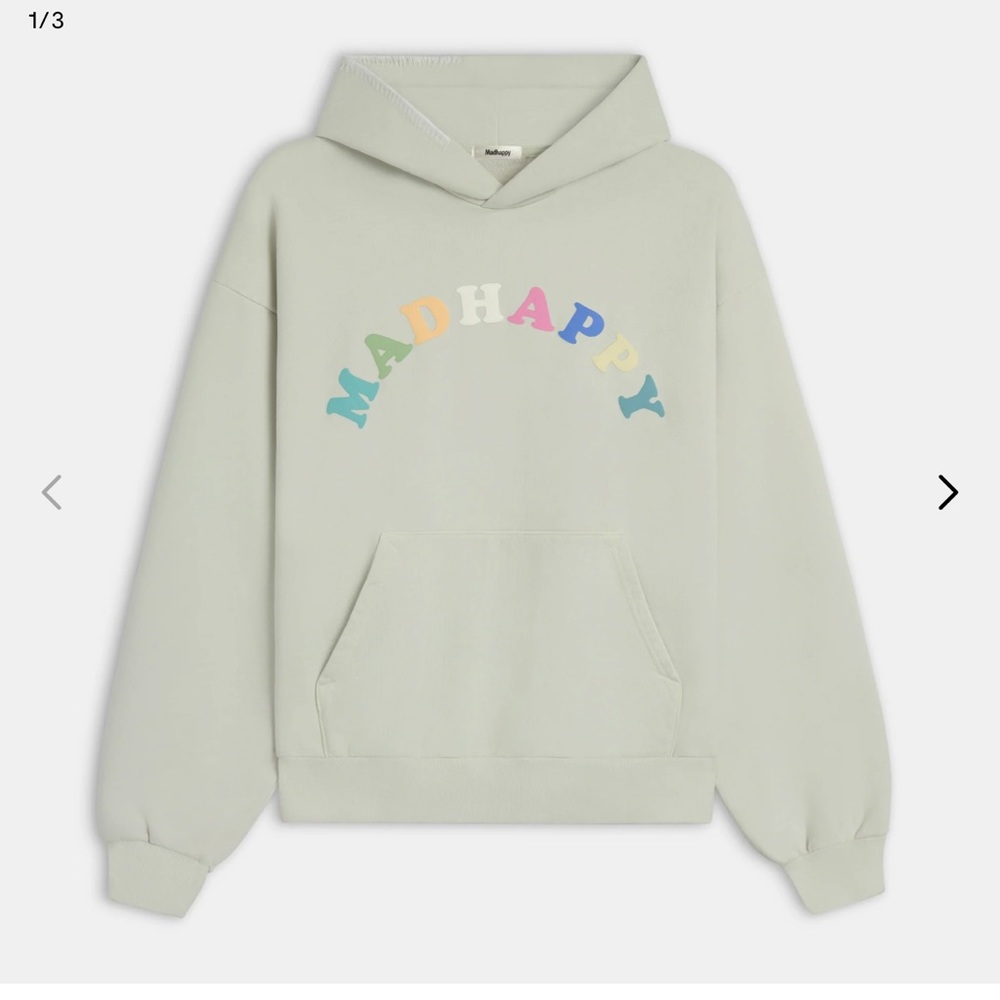 Madhappy pastels French terry hoodie in honeydew